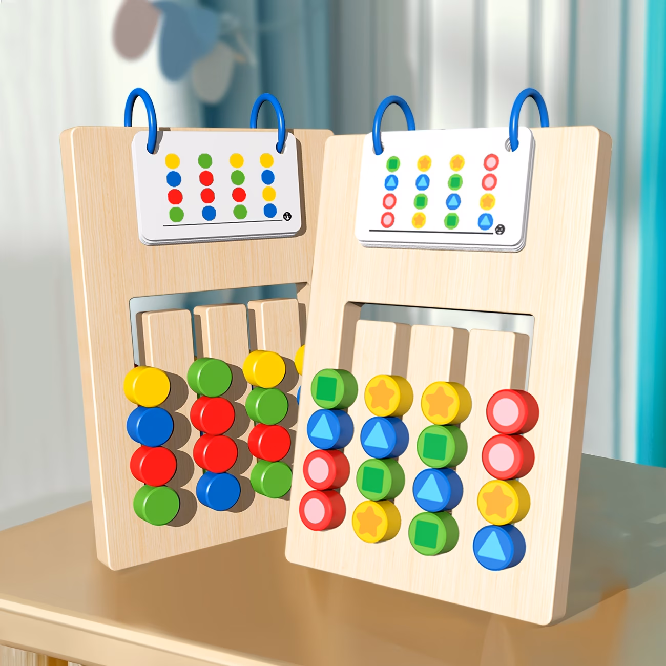 Jeu de cartes puzzle en bois